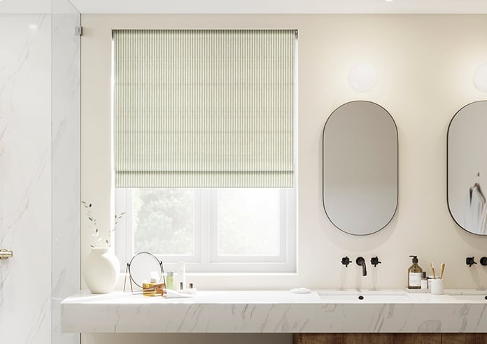 Emily Bond Oscar Stripe, Sage - Twist&Fit Roman Blind - Image 3